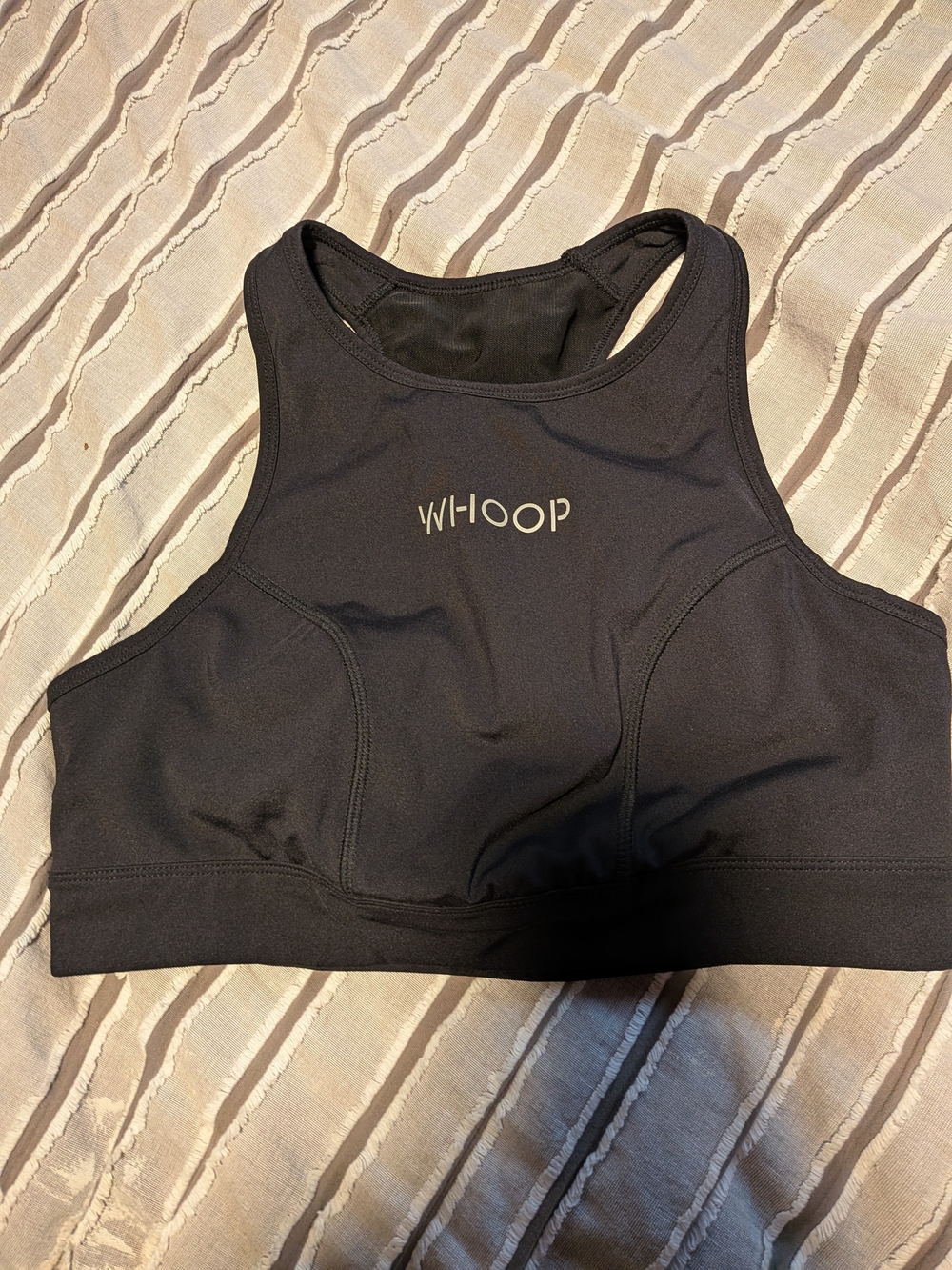 Black High-Neck Sports Bra by WHOOP